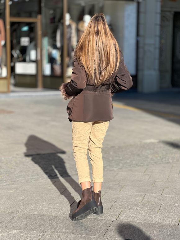 Ženska braon jakna - Slika 3