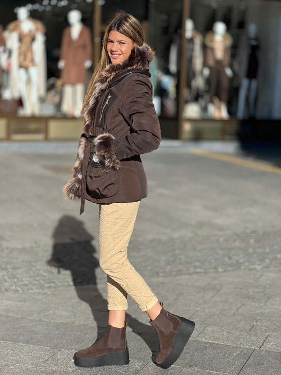 Ženska braon jakna - Slika 2