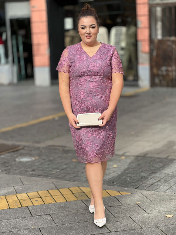 Plus size ženska haljina elegantna