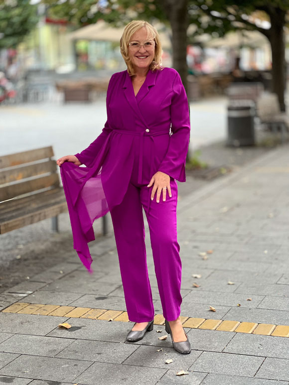 Plus size ženski kombinezon elegantni