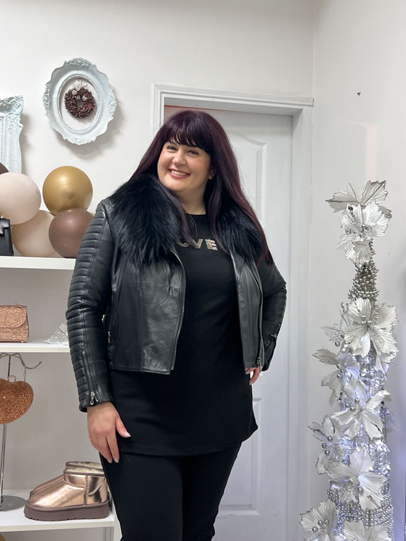 Ženska kožna jakna