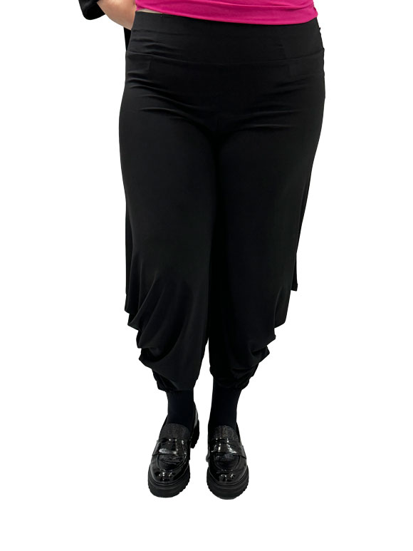 Plus size crne ženske pantalone