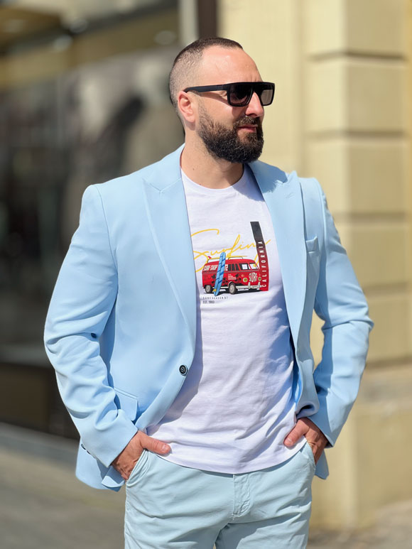 Muški sako - Svetlo Plavi - Slika 2