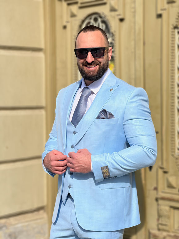 Muško odelo svetlo plavo - Slika 2