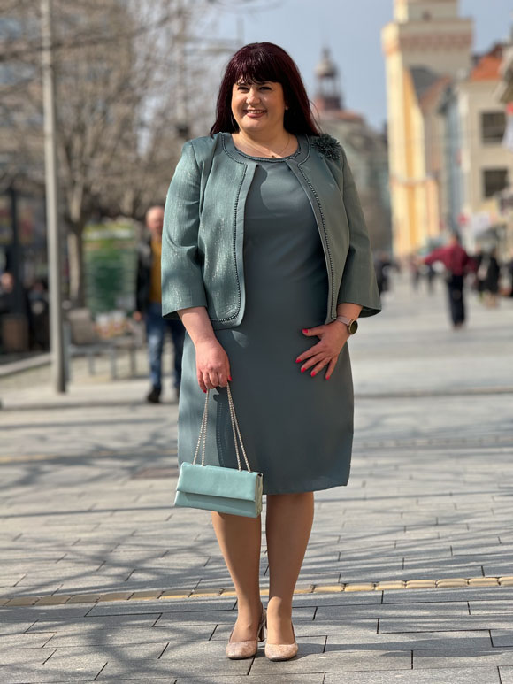 Plus size mint komplet ženski