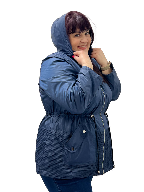 Plus size ženska jakna - šuškavac - Slika 6