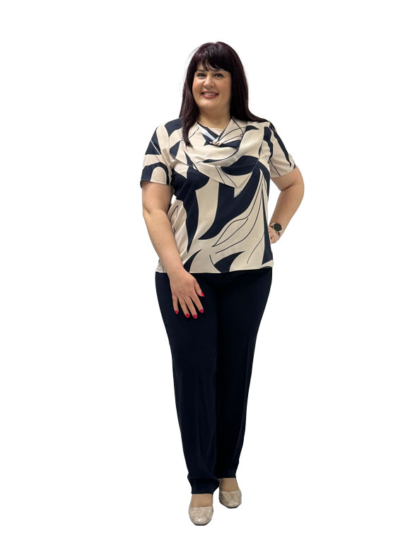 Plus size ženski trodelni komplet - Slika 2