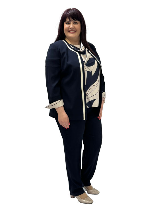 Plus size ženski trodelni komplet - Slika 3