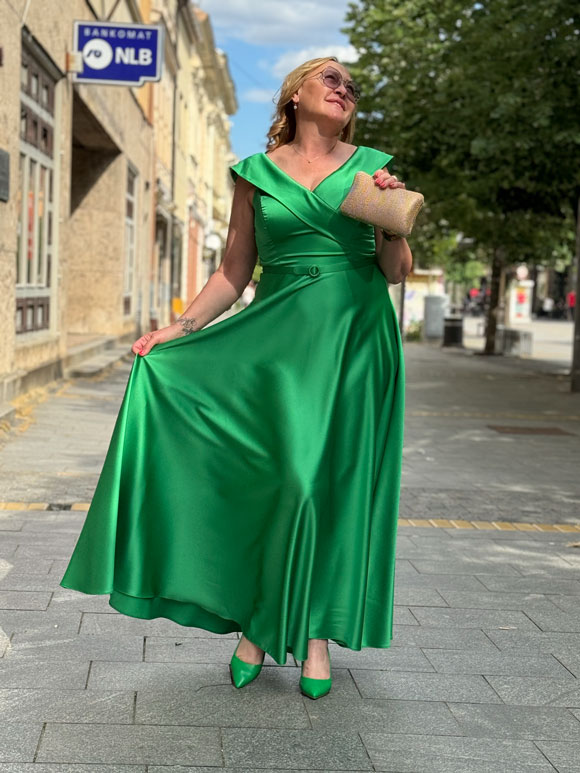 Plus size ženska haljina duga