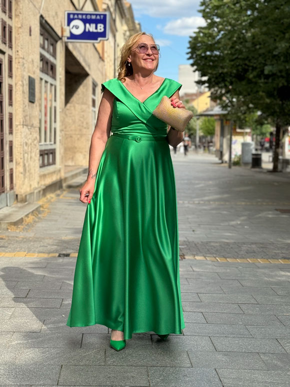 Plus size ženska haljina duga - Slika 2