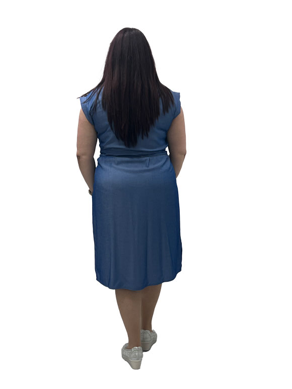 Plus size haljina ženska teksas - Slika 3