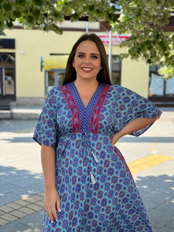 Plus size haljina na bretele - Slika 2