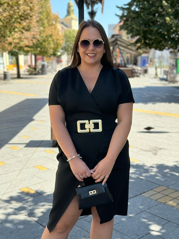 Ženska plus size haljina - Slika 2