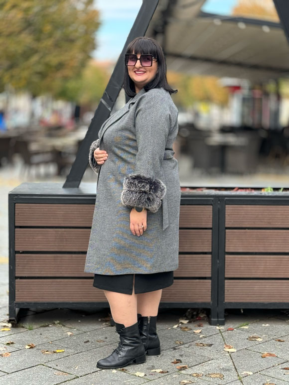 Plus size ženski kaput - Slika 2